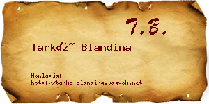 Tarkó Blandina névjegykártya